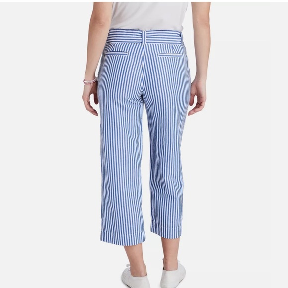VINEYARD VINES CATAMARAN BLUE AND WHITE STRIPED LINEN PANTS - Picture 4 of 9